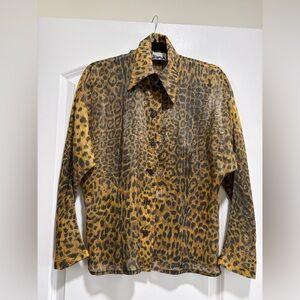 Animal print vintage blouse